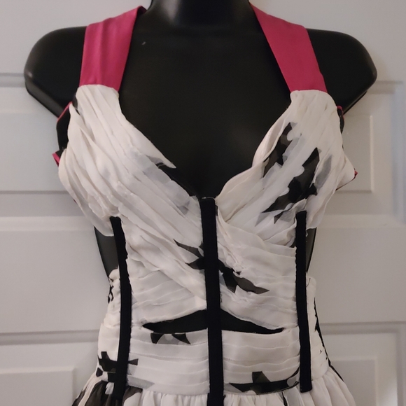 Gorgeous Silk Punk Narcisco Rodriguez Evening Cocktail Y2K Corset Dress - Picture 4 of 11